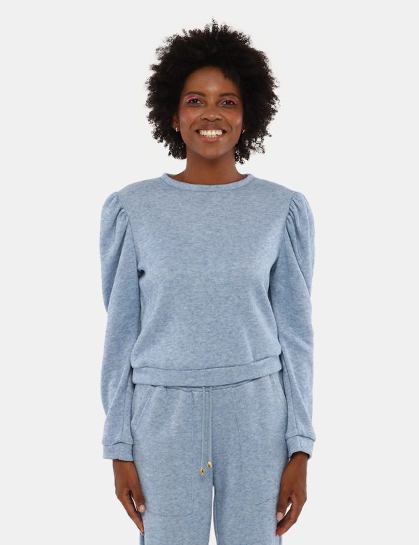 Maglione Sandro Ferrone con spalla arricciata - 95% poliestere 5% elastinaLa modella indossa la taglia S ed è alta 170 cm e