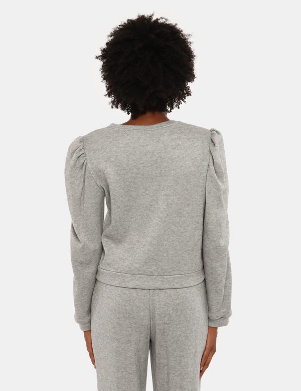 Maglione Sandro Ferrone con spalla arricciata - 95% poliestere 5% elastinaLa modella indossa la taglia S ed è alta 170 cm e