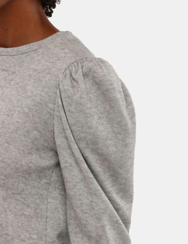 Maglione Sandro Ferrone con spalla arricciata - 95% poliestere 5% elastinaLa modella indossa la taglia S ed è alta 170 cm e