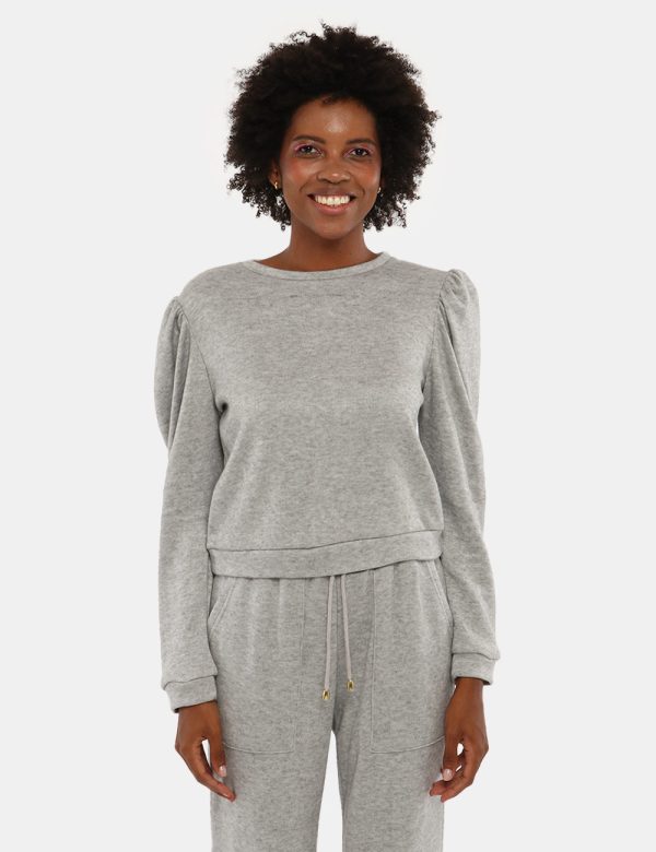 Maglione Sandro Ferrone con spalla arricciata - 95% poliestere 5% elastinaLa modella indossa la taglia S ed è alta 170 cm e