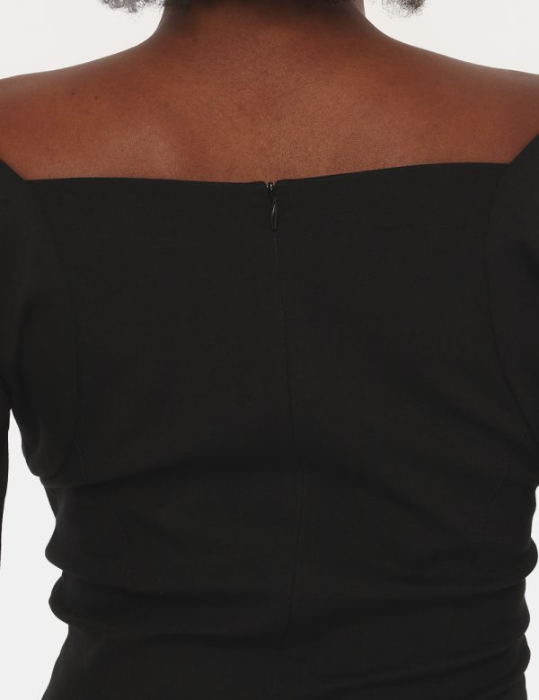 Vestito Sandro Ferrone con scollo a cuore - 65% viscosa 30% nylon 5% elastinaLa modella indossa la taglia S ed è alta 170 cm