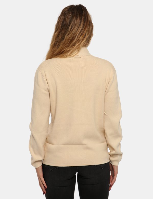Cardigan Sandro Ferrone beige - COMPOSIZIONE E VESTIBILITÀ:50% viscosa 30% poliamide 20% poliestereLa modella è alta 170 cm