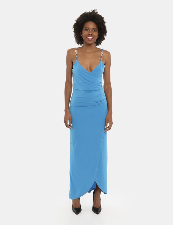 Vestito Vougue azzurro turchese - COMPOSIZIONE E VESTIBILITÀ:95% poliestere 5% elastanemodella e vestibilità.CONSIGLI DI STI