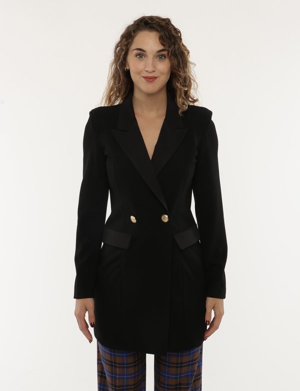 Blazer Vougue in crepe scuba in coordinato - 95% poliestere 5% elastanLa modella indossa la taglia S e la vestibilità del ca