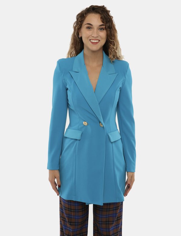 Blazer Vougue in crepe scuba in coordinato - 95% poliestere 5% elastanLa modella indossa la taglia S e la vestibilità del ca