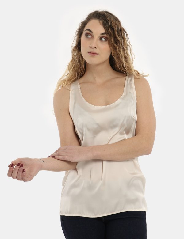 Top Yes Zee canotta écru - COMPOSIZIONE E VESTIBILITÀ:100% poliestereLa modella è alta 170 cm e indossa la taglia S. La vest