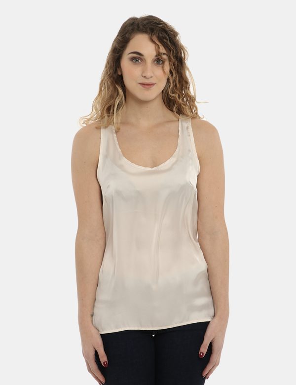 Top Yes Zee canotta écru - COMPOSIZIONE E VESTIBILITÀ:100% poliestereLa modella è alta 170 cm e indossa la taglia S. La vest