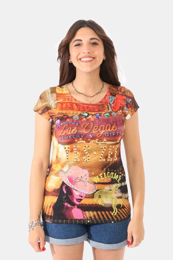 T-shirt Yes Zee fantasia - COMPOSIZIONE E VESTIBILITÀ:100% poliestereLa modella è alta 161 cm e indossa la taglia S. La vest