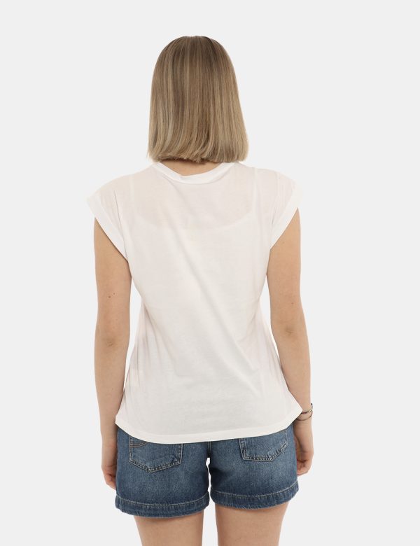 T-shirt Yes Zee bianca con glitter - COMPOSIZIONE E VESTIBILITÀ:100% cotoneLa modella è alta 170 cm e indossa la taglia S. L