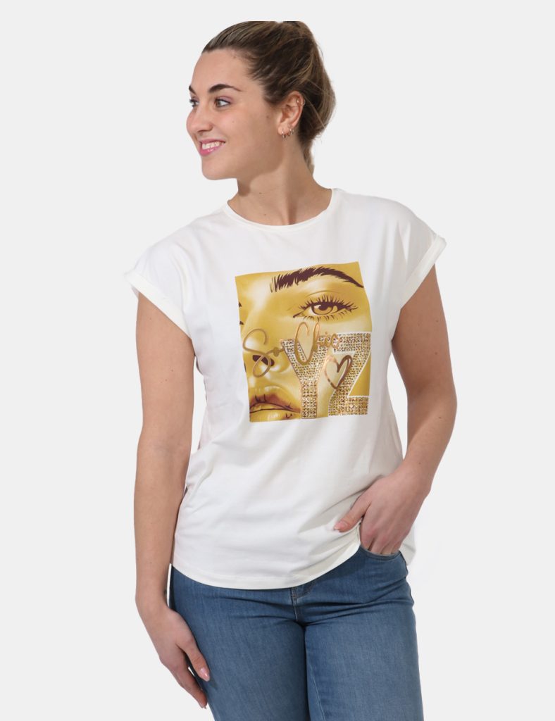 Abbigliamento donna scontato - T-shirt Yes Zee Bianco