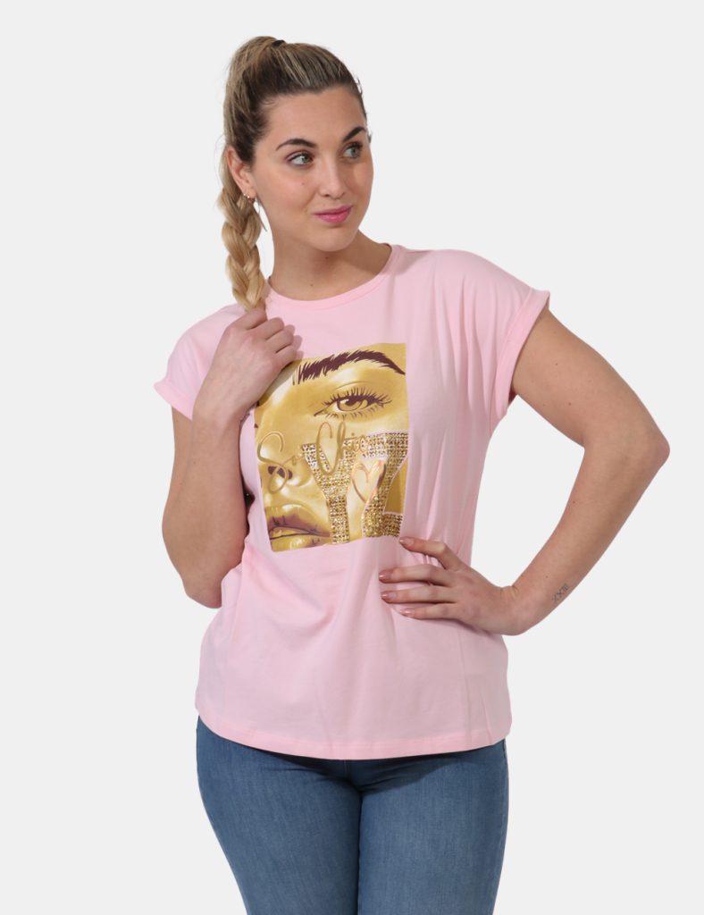 Abbigliamento donna scontato - T-shirt Yes Zee Rosa