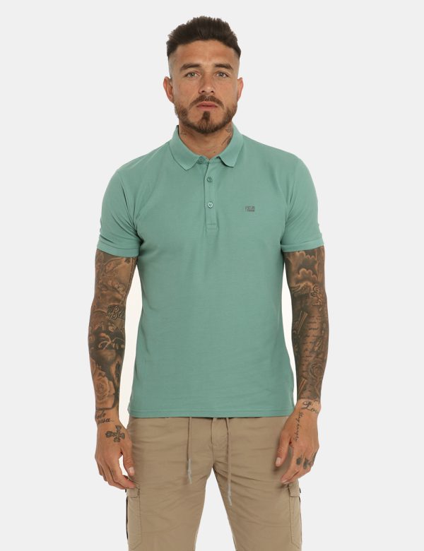Polo Yes Zee verde marino - COMPOSIZIONE E VESTIBILITÀ:100% cotoneIl modello è alto 178 cm e indossa la taglia L. La vestibi