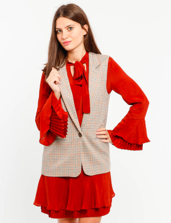 Gilet Twin Set con finte tasche - 55% lana 41% poliestere 38% altre fibre 1% elastina - fodera: 100% poliestereLa modella i