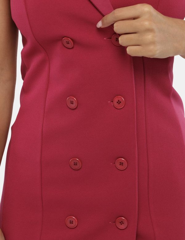 Vestito Vougue doppio petto - 95% poliestere 5% elastinaLa modella indossa la taglia S e la vestibilità è regolare. Lunghezz
