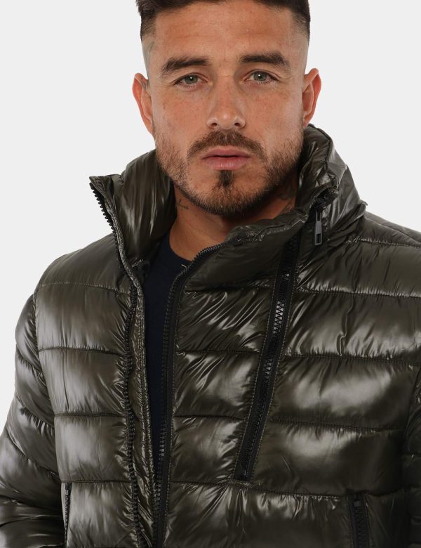 Piumino Scervino con cappuccio e multi zip - 100% poliestereIl modello indossa la taglia L e la vestibilità del capo è regol