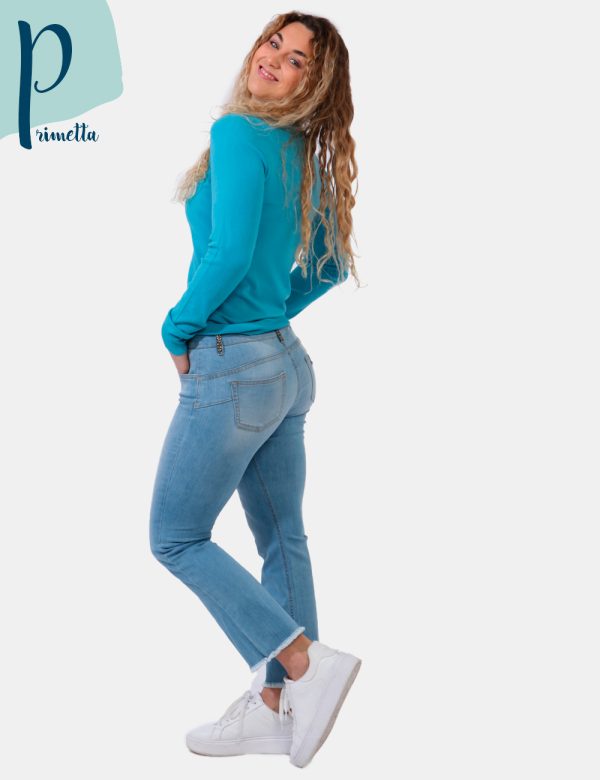 Jeans Liu-Jo Jeans - Jeans in total blu denim light. Il capo presenta tasche sagomate sul fronte e tasche a toppa sul retro.