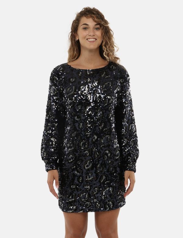 Vestito Guess con pailettes - 95% poliestere 5% elastinaLa modella indossa la taglia S ed è alta 168 cm e la vestibilità è r