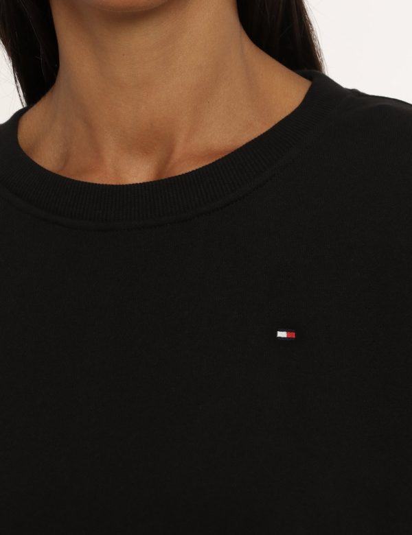Felpa Tommy Hilfiger nero - COMPOSIZIONE E VESTIBILITÀ:100% cotoneLa modella è alta 176 cm e indossa la taglia S. La vestibi