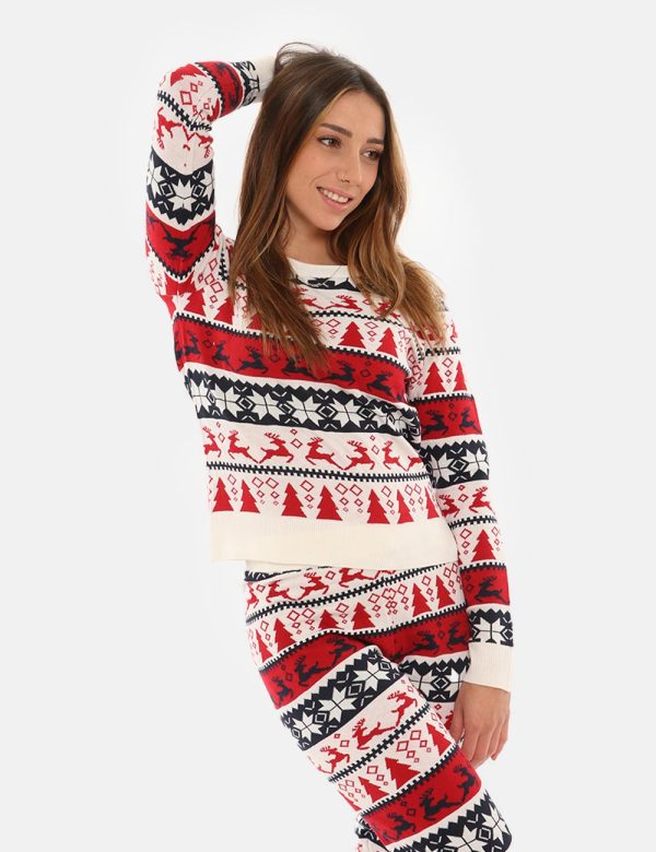 Maglia Only fantasia natalizia con completo - 88% poliestere 12% nylonLa modella indossa la taglia S e la vestibilità del ca