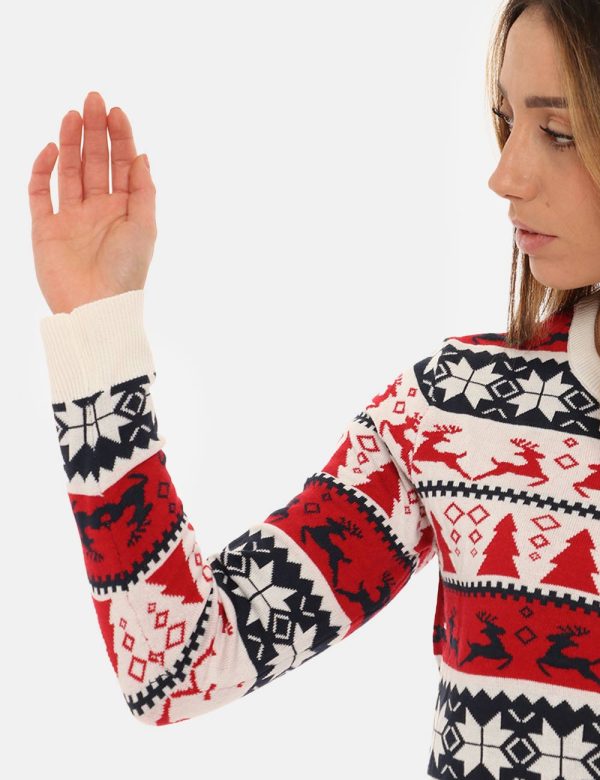Maglia Only fantasia natalizia con completo - 88% poliestere 12% nylonLa modella indossa la taglia S e la vestibilità del ca