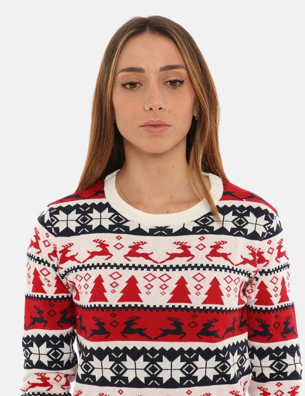 Maglia Only fantasia natalizia con completo - 88% poliestere 12% nylonLa modella indossa la taglia S e la vestibilità del ca