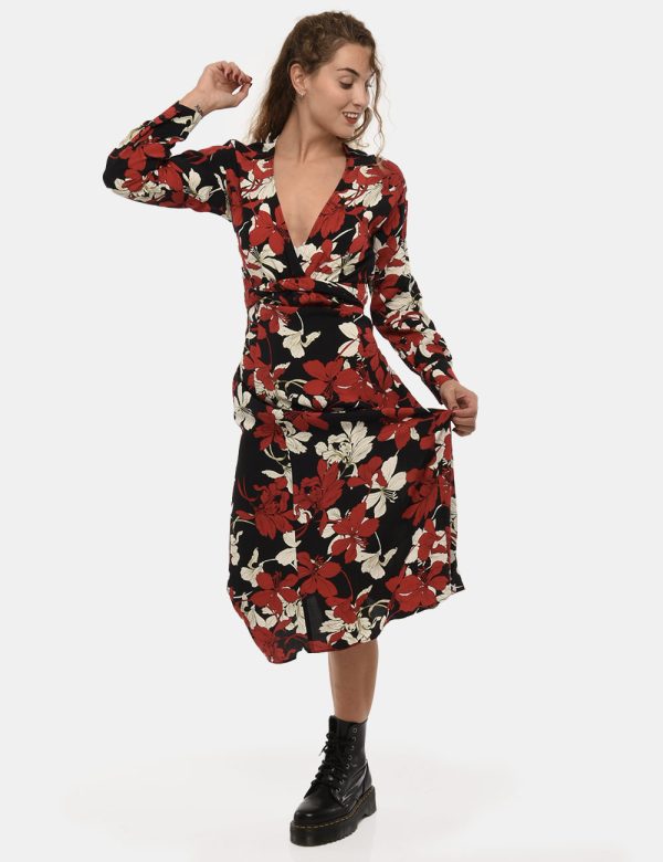 Vestito Pinko floreale - 100% viscosaLa modella indossa la taglia S è alta 170 cm e la vestibilità è regolare. Spalle: 46cm