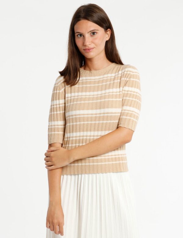 Maglia Rue De Clerie a righe - 42% viscosa 38% poliestere 20% poliammideLa modella indossa la taglia S ed è alta 178 cm e la