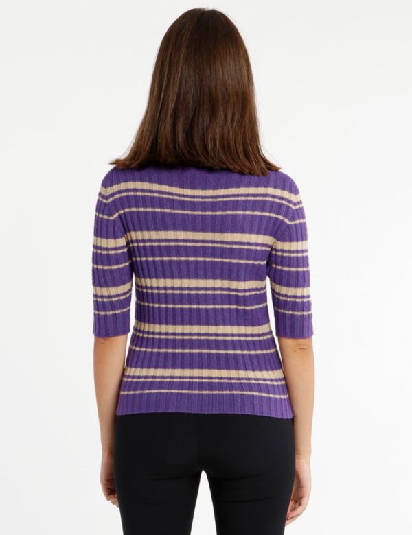 Maglia Rue De Clerie a righe - 42% viscosa 38% poliestere 20% poliammideLa modella indossa la taglia S ed è alta 178 cm e la