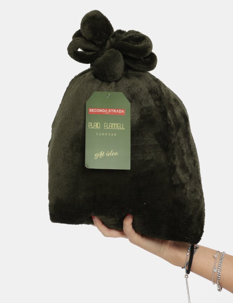 Plaid Seconda Strada riquadri verde - COMPOSIZIONE E VESTIBILITÀ:100% poliestereCONSIGLI DI STILE:Plaid natalizio in tonalit