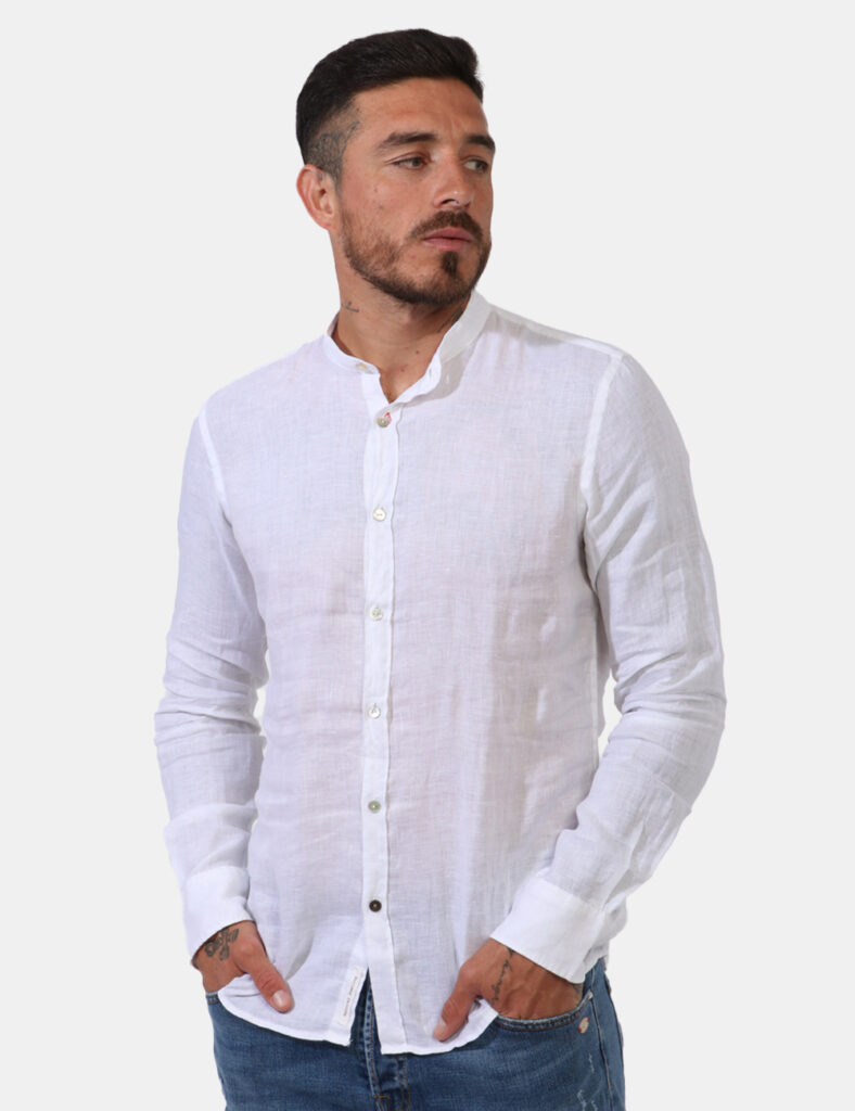 Outlet camicia da uomo scontata - Camicia Yes Zee Bianco