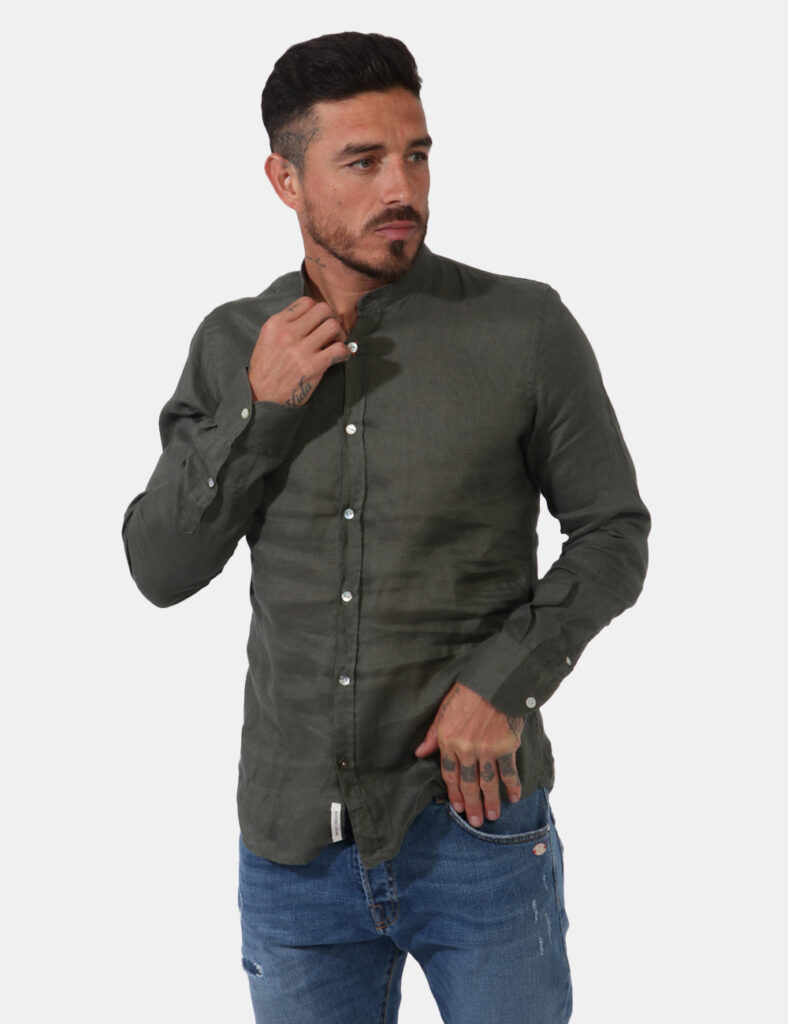 Outlet camicia da uomo scontata - Camicia Yes Zee Verde