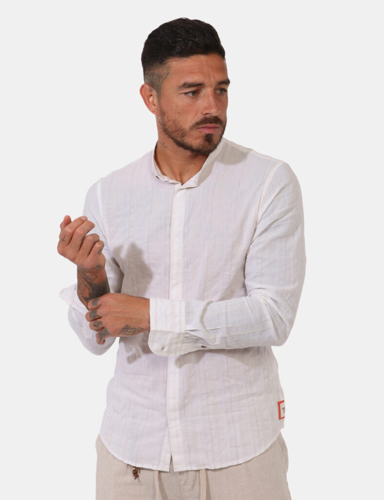 Outlet camicia da uomo scontata - Camicia Yes Zee Beige