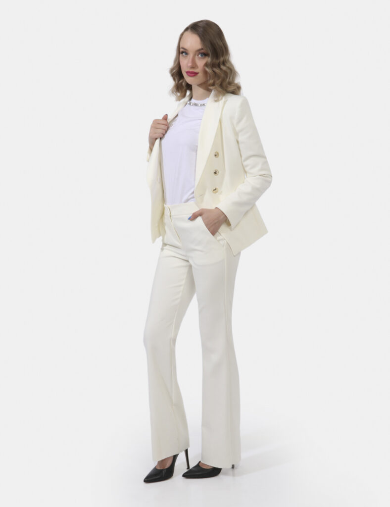Abbigliamento donna scontato - Pantaloni Emme Marella Bianco
