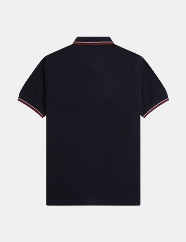 Polo Fred Perry Nero - Polo in total nero con logo brand ricamato ad altezza cuore. Presente colletto alla peter pan con pro