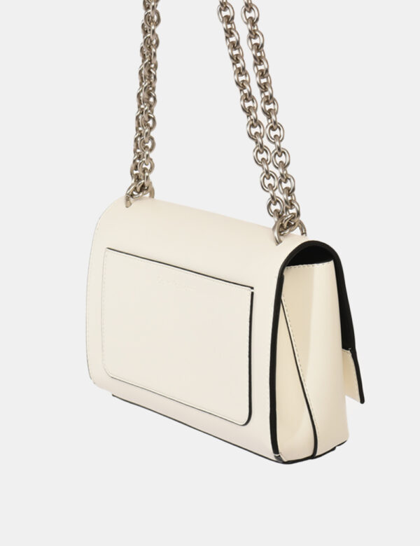 Borsa Calvin Klein Bianco - Borsa a tracolla di medie dimensioni in simil pelle ed in total bianco con logo brand. La bag si