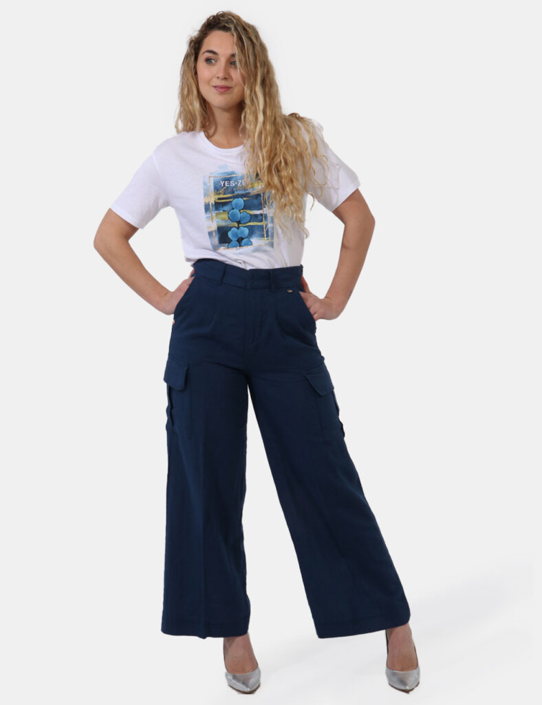 Abbigliamento donna scontato - Pantaloni Yes Zee Blu