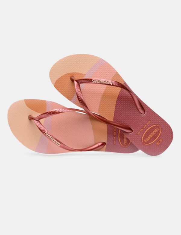 Infradito Havaianas Rosa - Ciabatte modello infradito in total rosa in varie tonalità con stringa a Y coordinata. La calzata