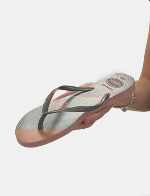 Infradito Havaianas Fantasia - Ciabatte modello infradito in varie tonalità di rosa e verde più brillantini con stringa a Y