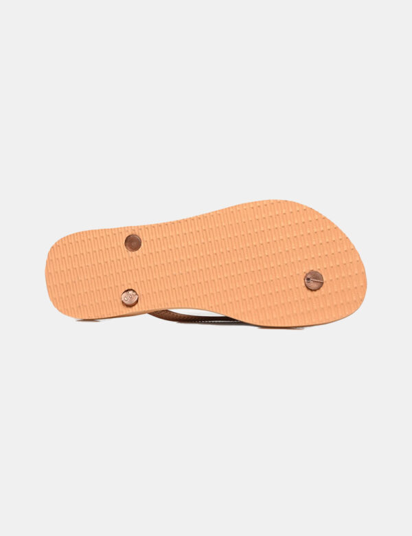 Infradito Havaianas Fantasia - Ciabatte modello infradito su base tropicale tendente all'arancione pesca e stringa a Y in br