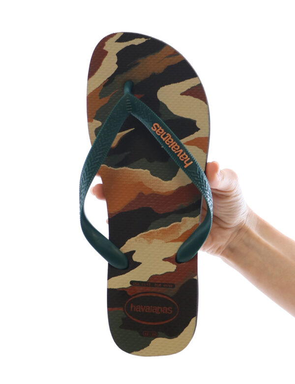 Infradito Havaianas Verde - Ciabatte modello infradito su base in fantasia tendente al verde più stringa a Y coordinata. La