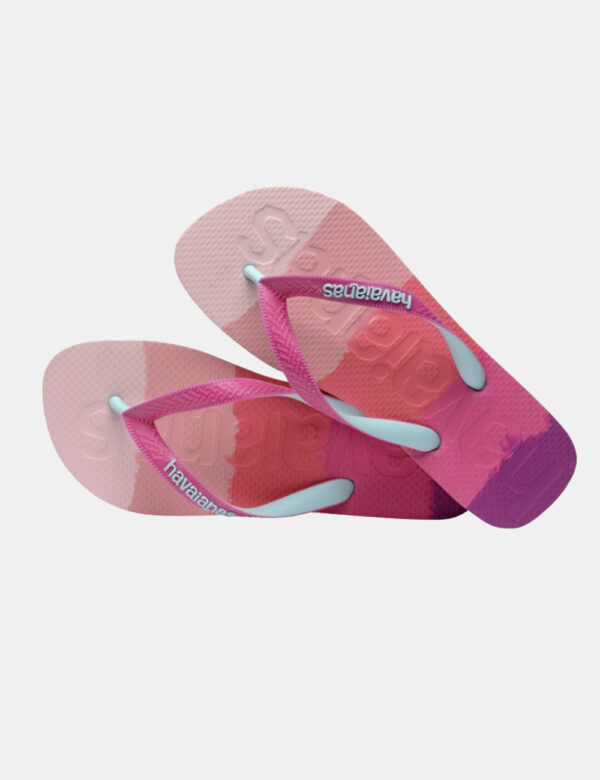 Infradito Havaianas Rosa - Ciabatte modello infradito su base rosa in varie tonalità più stringa a Y coordinata. La calzata