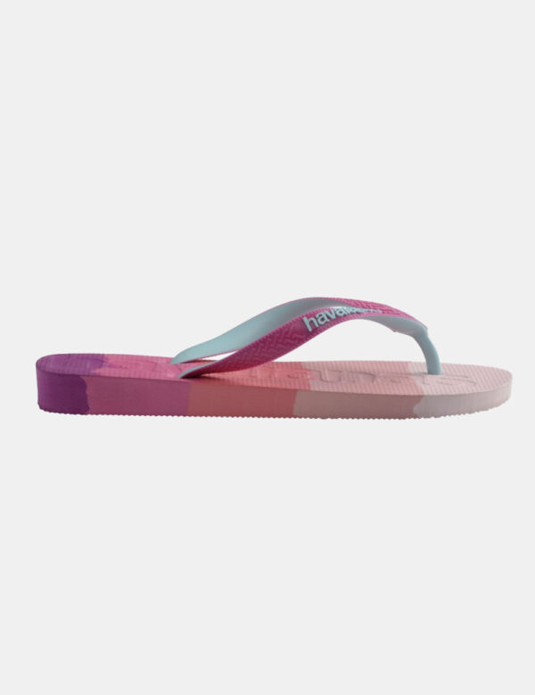 Infradito Havaianas Rosa - Ciabatte modello infradito su base rosa in varie tonalità più stringa a Y coordinata. La calzata