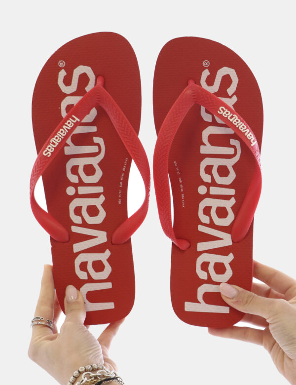 Infradito Havaianas Rosso - Ciabatte modello infradito in total rosso con logo brand bianco più stringa a Y coordinata. La c