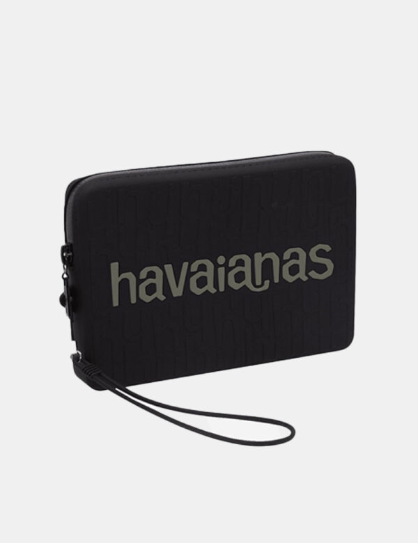 Portamonete Havaianas Nero - Portamonete da mare in total gomma ed in tinta nera con logo brand. Presente unico scompartimen