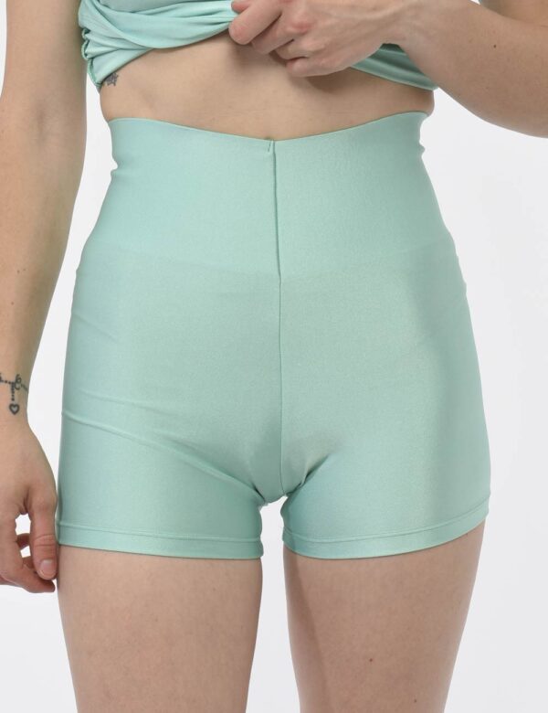 Shorts F**K Verde - Shorts modello elasticizzato in total verde acquamarina. La vestibilità è morbida e regolabile grazie ad