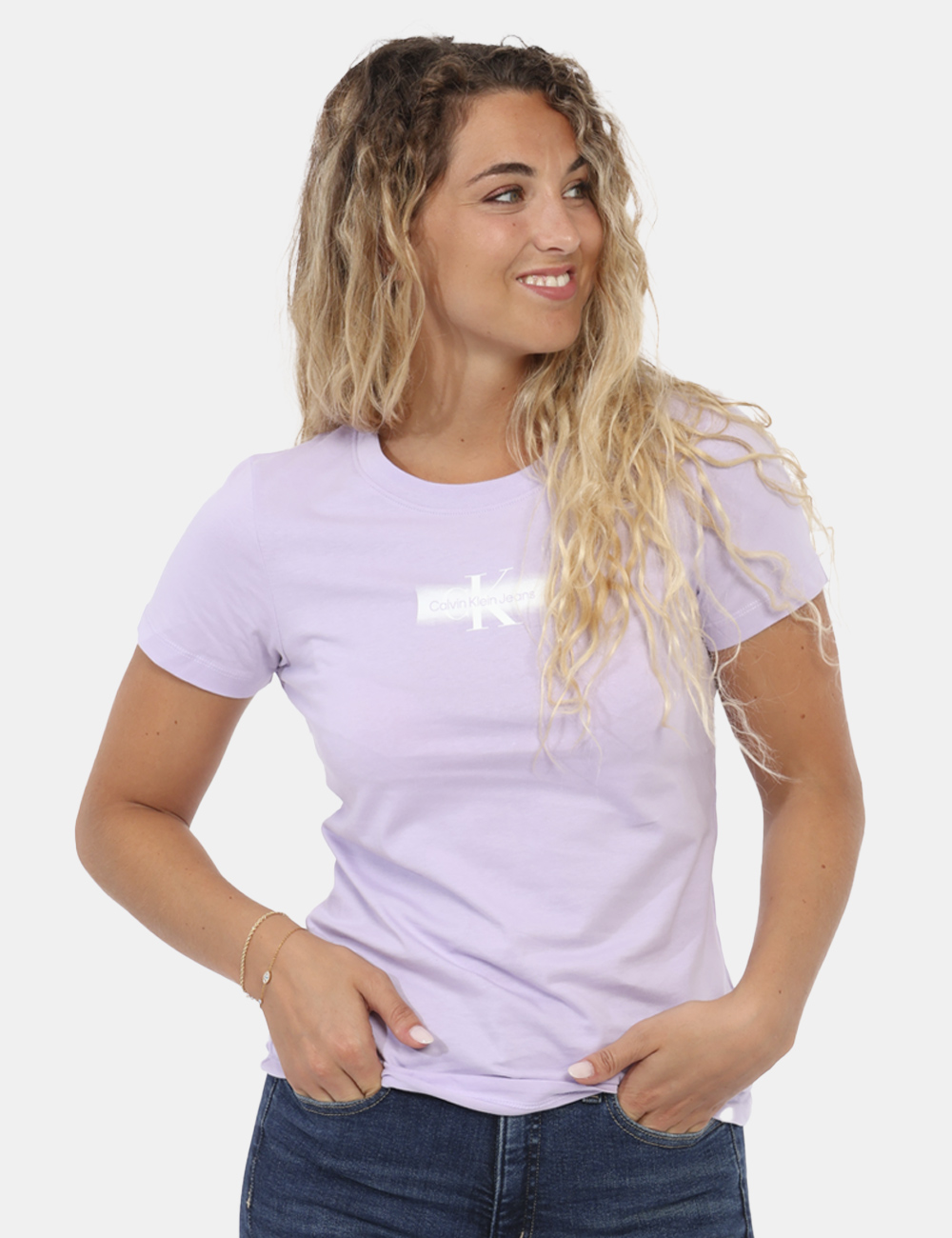 T shirt Calvin Klein Lilla Acquista online Seconda Strada