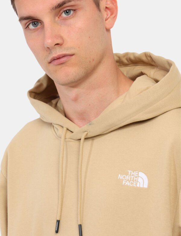 Felpa The North Face Beige - Felpa color sabbia con logo ricamato bianco sul lato sinistro. Presenta un cappuccio con coulis