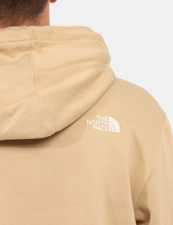 Felpa The North Face Beige - Felpa color sabbia con logo ricamato bianco sul lato sinistro. Presenta un cappuccio con coulis