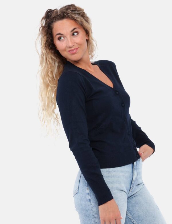 Cardigan Rue De Clerie Blu - Il cardigan morbido Rue de Clerie è un capo adatto a situazioni casual e informali. Presenta un