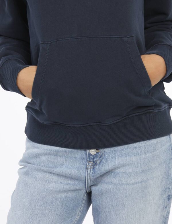 Felpa TOMMY HILFIGER Blu - Felpa classica con cappuccio in total blu navy con stampa logo brand più polsini e tascone. La ve